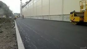 Асфальтирование, укладка бордюра,